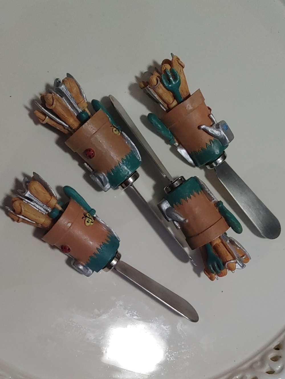 Novelty Garden Tool Cheese Spreaders - Set of 4